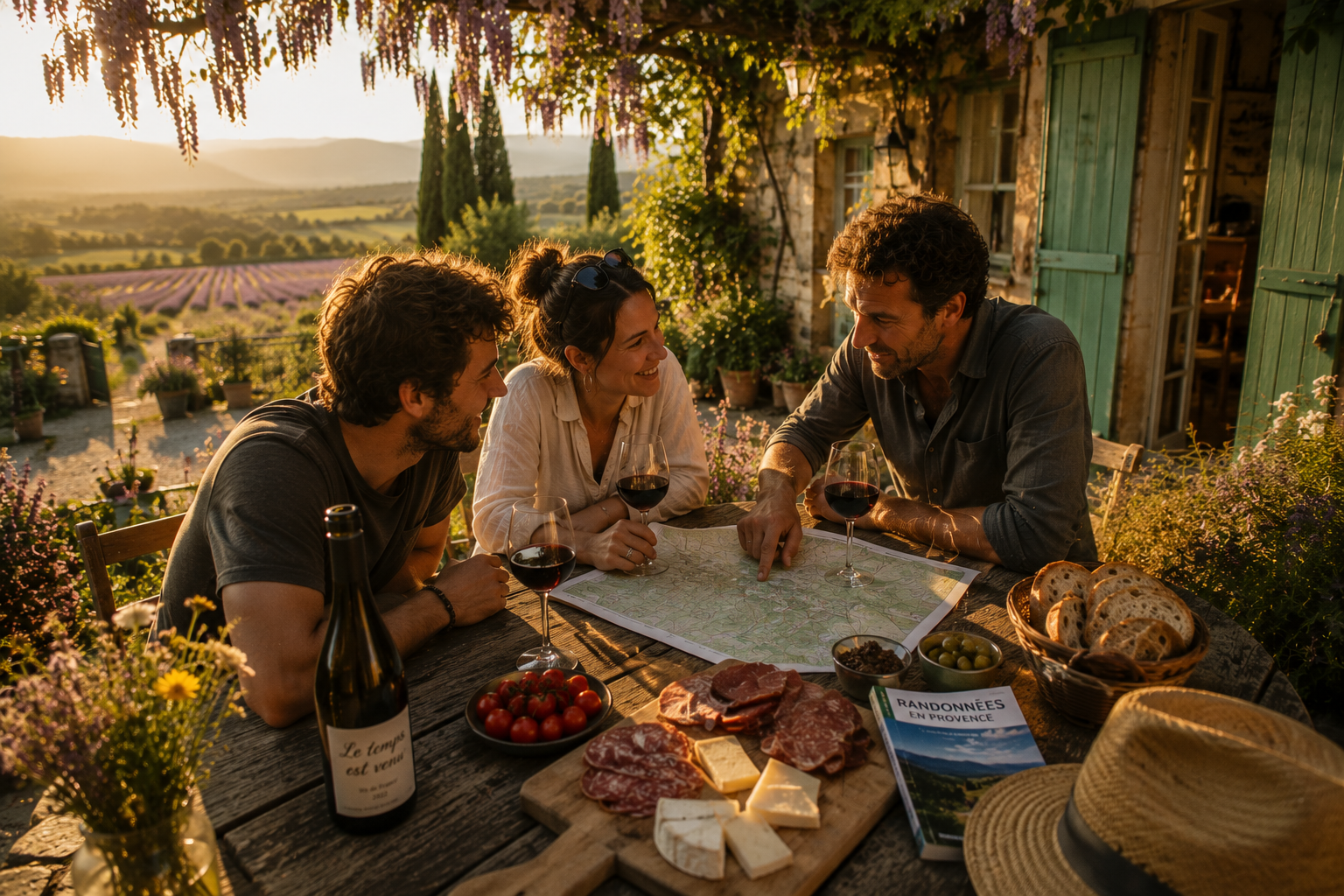 Table dressée avec produits du terroir
